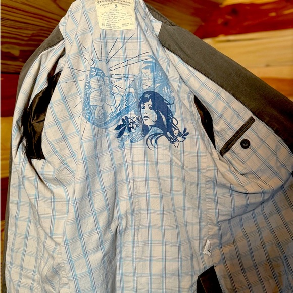 Aeropostale Men’s Small Distressed Denim Blazer - Picture 4 of 7